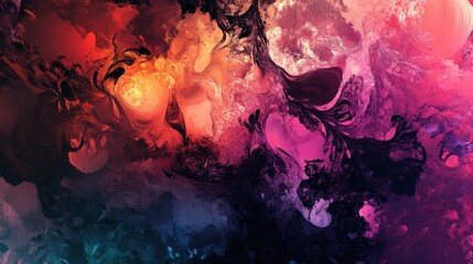 Poster - Creative background with a blend of artistic shapes and vibrant gradients.