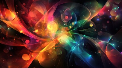 Poster - Creative background with a blend of artistic shapes and vibrant gradients.