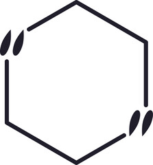 Poster - Framing an empty hexagon with quotation marks, creating a stylish and modern design ideal for emphasizing text and quotes in various creative projects