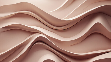 Poster - Intricate waves of soft mocha tones create a stunning display of texture and form, inviting admiration for their artistic simplicity and elegance