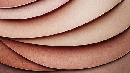 Poster - Layers of mocha paper create a sophisticated and contemporary design, emphasizing smooth textures and warm, earthy hues