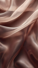 Poster - Soft mocha-colored fabric elegantly drapes, highlighting its luxurious texture and modern aesthetic perfect for innovative home decor