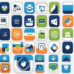 Colorful App Icons Displayed in a Grid Format