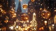 © Arup Debnath - Golden particles the air, festive holiday celebration lights