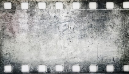 Wall Mural - vintage blank filmstrip frame texture with grain and scratches for retro design, cinematic projects,