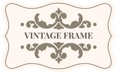 Poster - Vintage frame with floral ornaments creating a sophisticated and elegant design, perfect for adding a touch of classic charm to any project