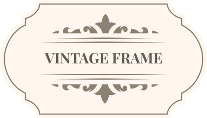Poster - Vintage frame featuring elegant ornaments, evoking a sense of retro charm and timeless sophistication, suitable for various design projects