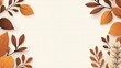 © ZenJoul - A decorative layout featuring autumn leaves in warm hues, surrounding a blank center, perfect for seasonal themes or invitations.