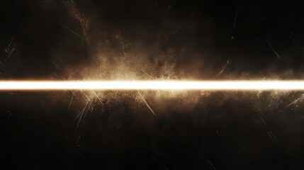 Poster - Abstract Light Beam with Particle Effects in Dark Background