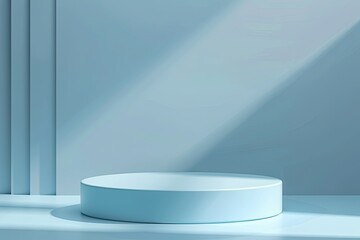 Aufkleber - High Detail Visual of Light Blue Podium for Cosmetic Display and Product Presentation