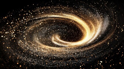 Wall Mural - Swirling Galaxy of Glittering Stars and Cosmic Light Effects