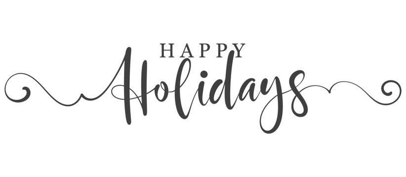Happy holidays lettering, Happy hollidays typography vector eps