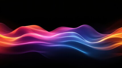 Poster - Colorful Waves of Light Flowing in Vibrant Energetic Motion