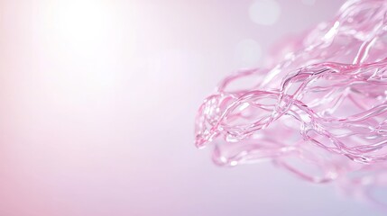 Poster - Delicate Pink Wave Abstract Background with Soft Light and Smooth Curves for Creative and Artistic Use