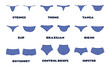© PrettyVectors - Woman underwear silhouette model line modern style concept set. Vector graphic design illustration