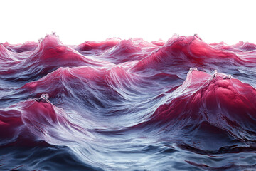 Poster - A mesmerizing view of vibrant pink and blue ocean waves, showcasing the dynamic beauty of nature in an abstract style.