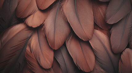 Poster - Luxurious mocha feathers blend together, showcasing deep hues and intricate details that elevate various creative endeavors