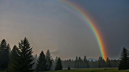 Wall Mural - rainbow in the sky