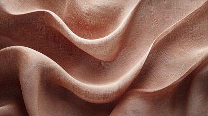 Poster - Soft, flowing material in rich mocha hue captures light, enhancing elegance and inspiring artistic textile creations for interiors