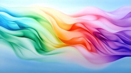Wall Mural - Colorful flowing waves create a vibrant abstract background, ideal for creative projects and artistic design.