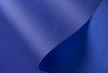 Leinwandbilder - Elegant royal blue tracing paper background with a matte finish and subtle wavy folds. Translucent