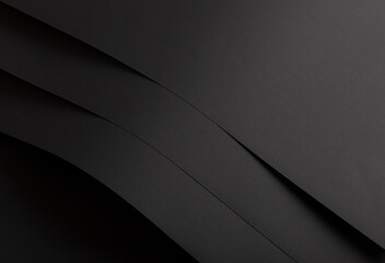 Leinwandbilder - Luxurious black paper background with a smooth matte finish and subtle gradient. Deep black tones