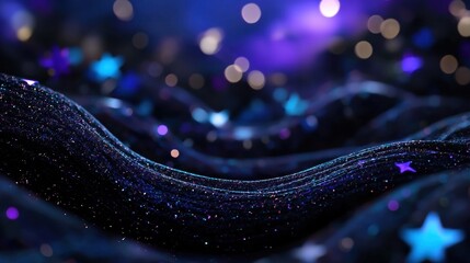 Poster - A starry night sky with a blue background