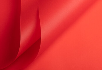 Poster - Modern scarlet red paper background with a vibrant gradient and fine texture. Elegant monochrome