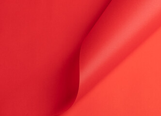 Poster - scarlet red paper background with a smooth gradient and subtle folds. Rich and vibrant color with a