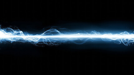 Poster -  abstract background,blue light streaks on a dark backdrop