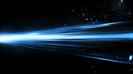 Poster -  abstract background,blue light streaks on a dark backdrop