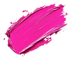 Aufkleber - Pink paint brush stroke on transparent background, abstract art concept