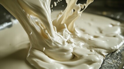 Poster - Dynamic liquid flow studio setting photography creative environment close-up view artistic concept