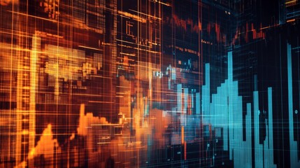 Poster - data visualization trends in technology digital space infographic design modern environment high-tec