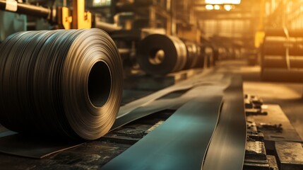 Poster - steel manufacturing process industrial factory photography workshop environment close-up viewpoint i