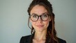 © axalaimaxala - Portrait of cute hipster woman with glasses and dreadlocks