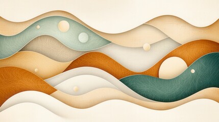 Poster - A captivating abstract illustration featuring flowing waves and soothing color gradients. Perfect for creative projects and design inspiration.