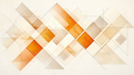 Poster - A stunning abstract artwork featuring geometric shapes in warm tones. Ideal for modern design, digital backgrounds, and creative projects.