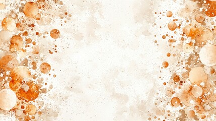 Poster - A textured background of soft, cream and orange hues featuring abstract circular shapes. Ideal for creative projects, invitations, or graphic design.