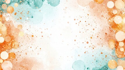 Poster - A vibrant, abstract background featuring a blend of blue, orange, and gold bokeh effects. Perfect for presentations, websites, and creative projects.
