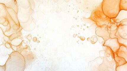 Poster - An abstract background featuring soft, flowing shapes in warm tones of beige and orange. Ideal for creative projects requiring a soothing aesthetic.