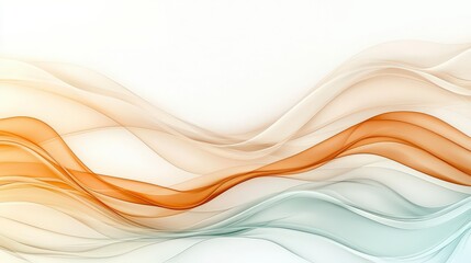 Poster - An abstract image featuring flowing waves in warm and cool tones. Perfect for backgrounds, design projects, and creative concepts.
