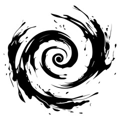Wall Mural - detailed drawing of an abstract whirl pattern – black vector