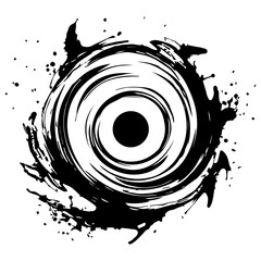 Wall Mural - detailed drawing of an abstract whirl pattern – black vector