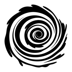 Wall Mural - artistic design of a dynamic spiral shape – black vector