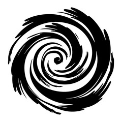 Wall Mural - artistic design of a dynamic spiral shape – black vector