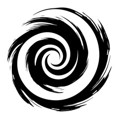 Wall Mural - artistic design of a dynamic spiral shape – black vector