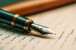 © jambulart - Elegant pen rests on handwritten letter.