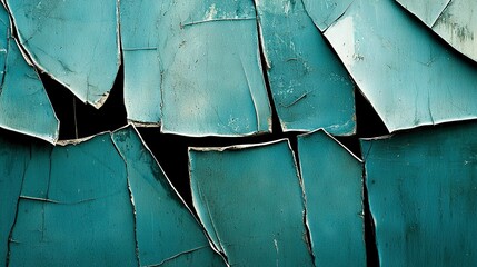 Sticker -   A close-up of a wooden panel with blue paint peeling off