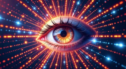 Wall Mural - Unlocking higher consciousness through energy visualizations and mystical introspection in a vibrant cosmic realm